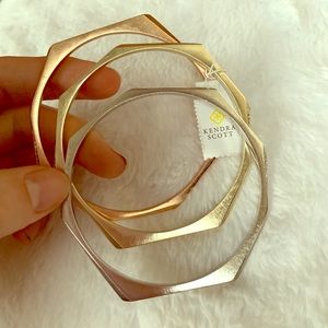 Set of Kendra Scott Tri-Color Bangles